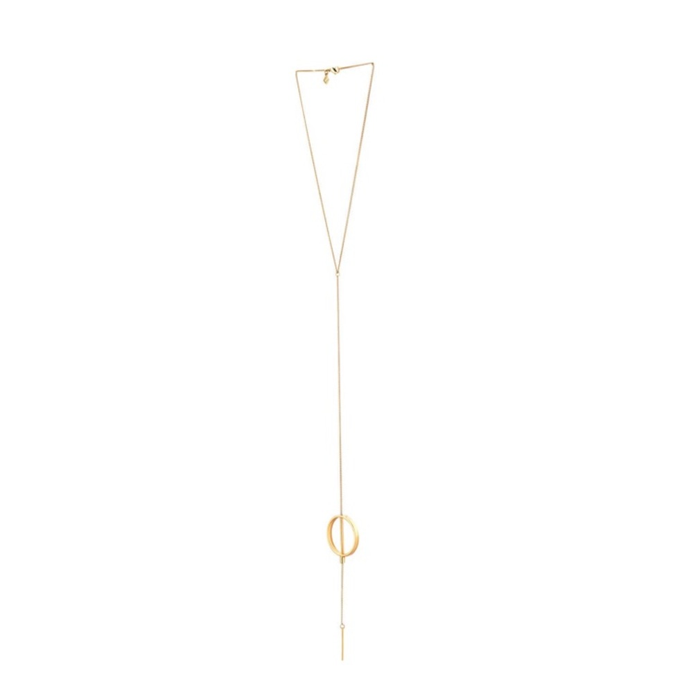 Jenny Bird Lariat Necklace in goldtone